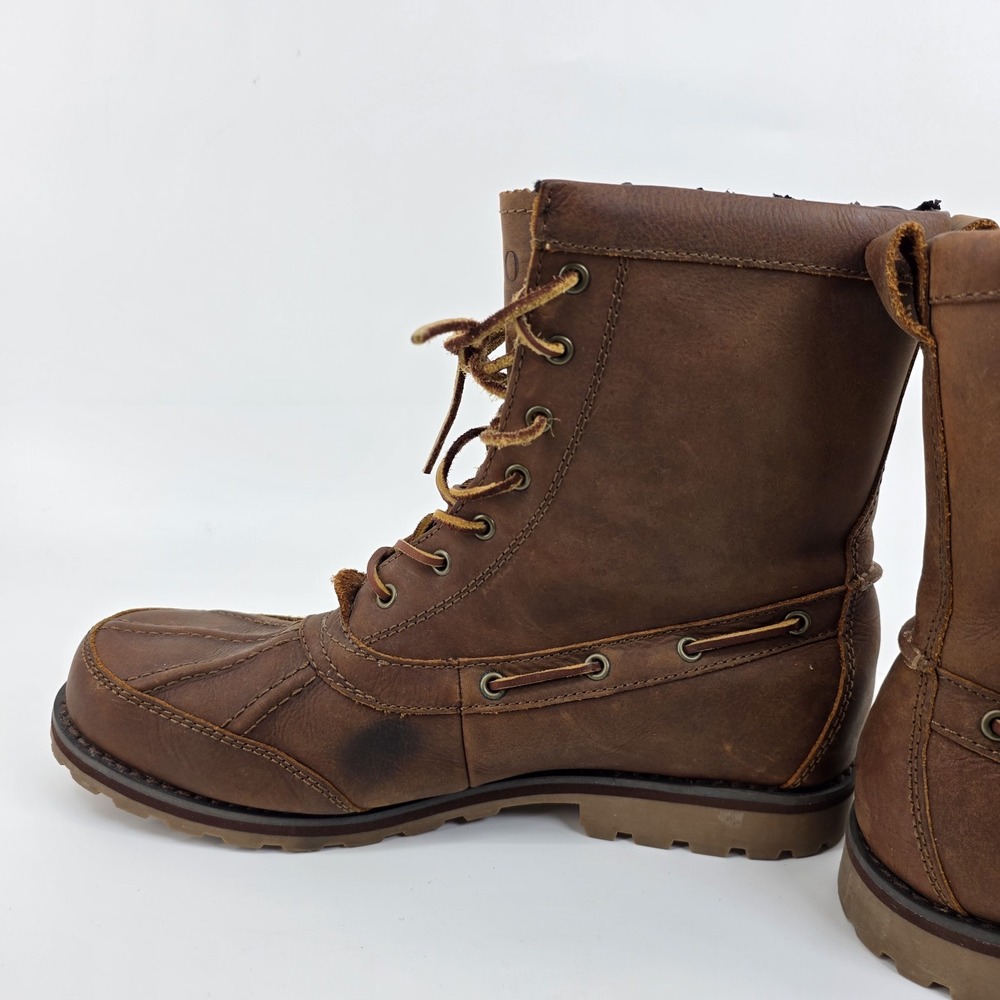 Polo Ralph Lauren Whitsand 11431 Genuine Leather Duck Boots US 11 D Brown Boot - Picture 4 of 12